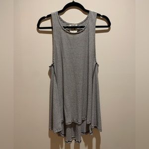 PPLA Black & White Striped Tank Top